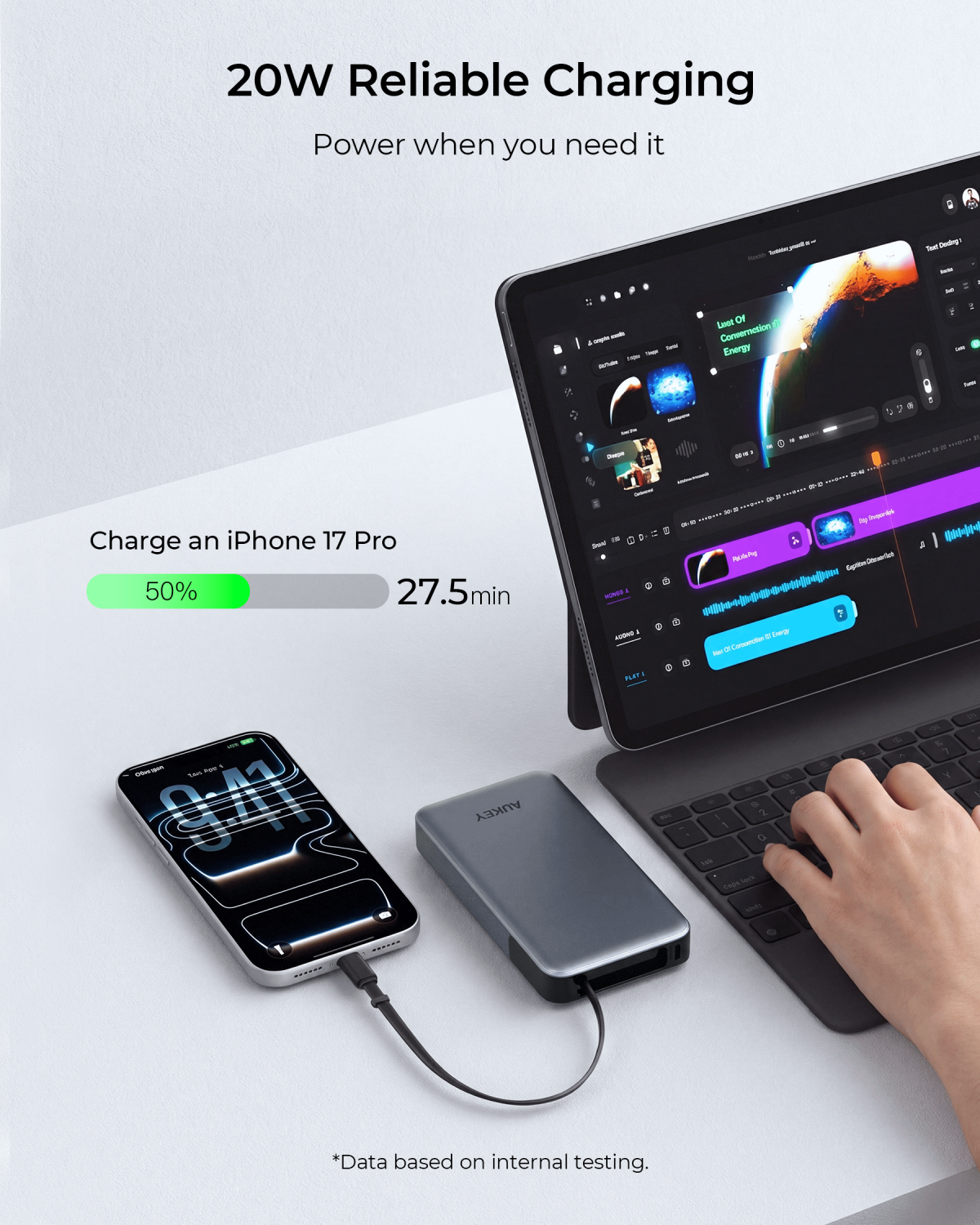 AUKEY Spark Reel 10000 HUE Fast Charging Power Bank PB-Y89