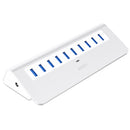 AUKEY CB-H6 USB3.0 Silver 10 interface aluminum alloy HUB hub with LED indicator with adapter ORICO M3H10