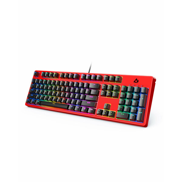AUKEY KMG18 Red Mechanical Keyboard Red Switches 104key with Gaming Software