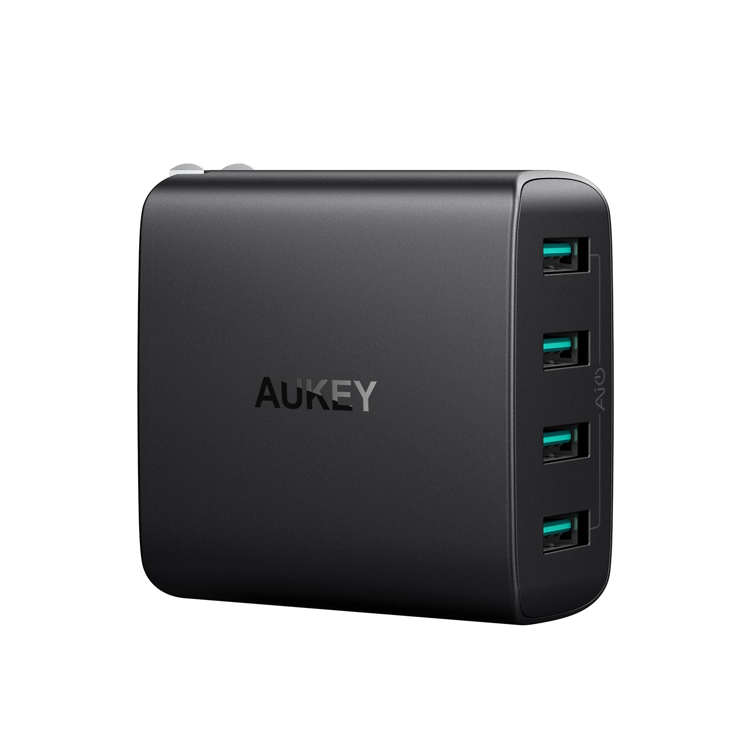 AUKEY USB Wall Charger 4 Ports with Foldable Plug