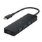 AUKEY CBC64 USB C Hub Ultra Slim with 4 USB 3.0 Data Ports Black