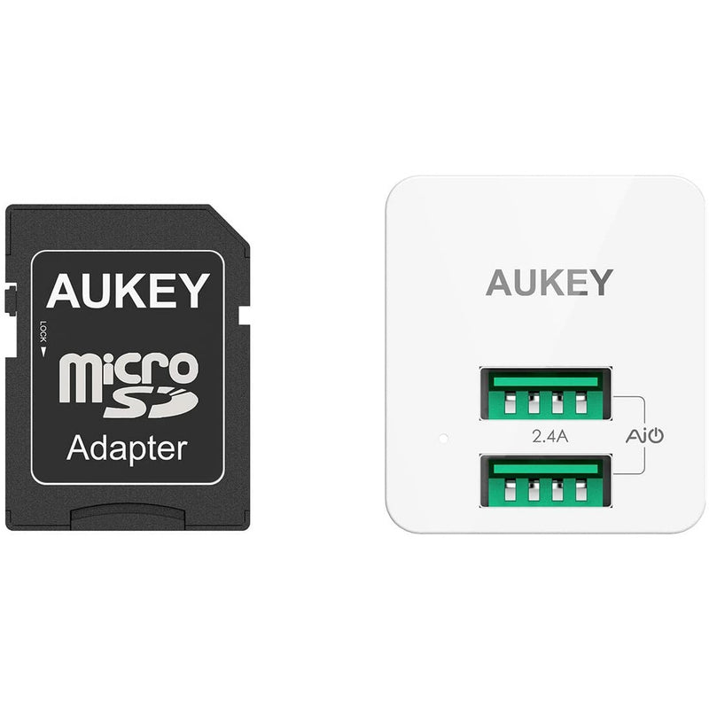 Aukey® Zwischenstecker mit Dual USB-Port, Steckdose mit Doppel-USB-Netzteil  (230 V) mit 3
