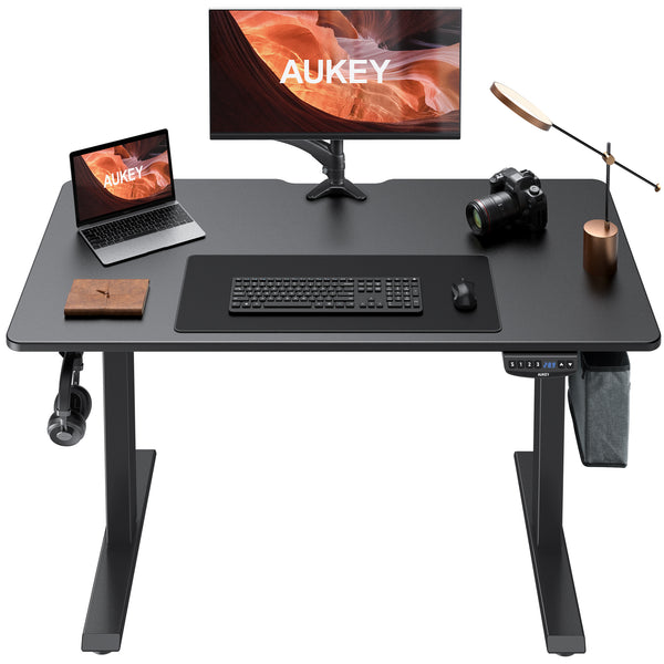 AUKEY Dual Motors Height-Adjustable Electric Standing Desk 48 x24'', Black