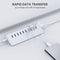 AUKEY CB-H6 USB3.0 Silver 10 interface aluminum alloy HUB hub with LED indicator with adapter ORICO M3H10
