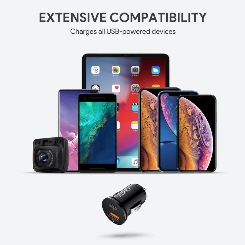 AUKEY PD Car Charger Dual USB A&C 21W