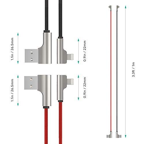 AUKEY CB-AL04 90 Degree Lightning Data Cable L=1M*2Piece (2 Pack)