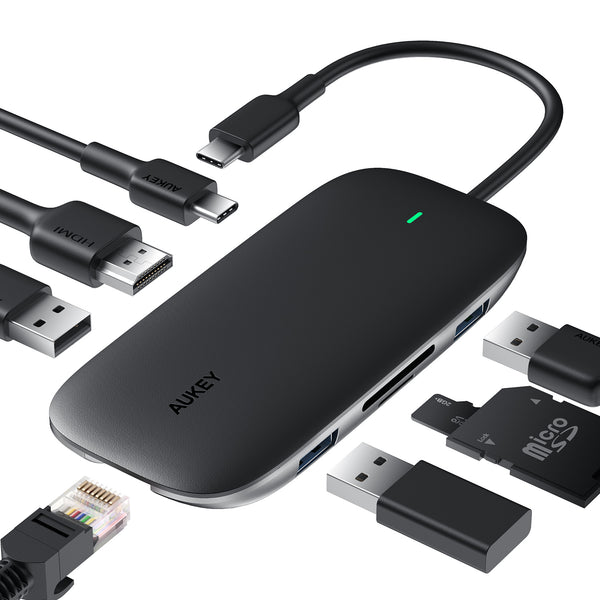 Aukey CB-H36 Aluminium Ultraflacher USB-3.0