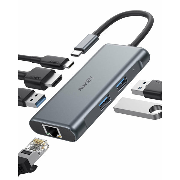 Hub USB C, ORICO 6 en 1 Adaptateur USB C vers USB, USB Multiple