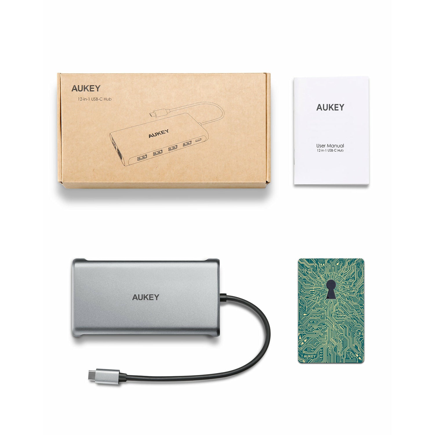 AUKEY CBC78 12 in 1 USB C Hub with Gigabit Ethernet, Dual 4K AUKEY CBC78 12 in 1 USB C Hub with Gigabit Ethernet, Dual 4K