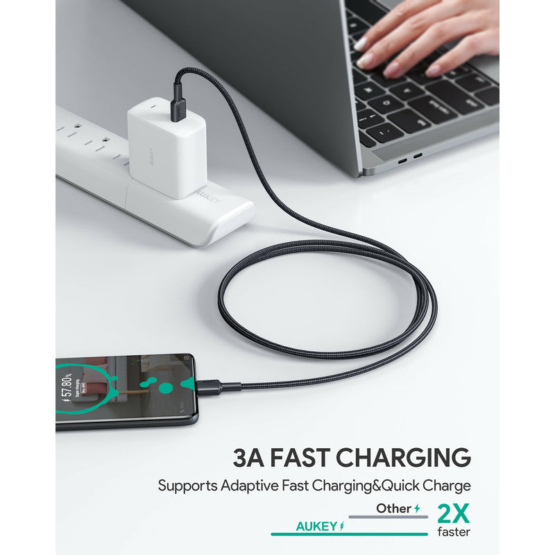 AUKEY CB-CD37 1ft, 3.3ft, 6.6ft, and 10ft cables