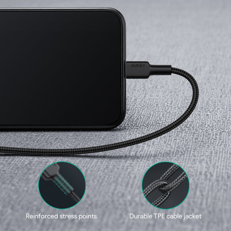 AUKEY CB-CL02 Impulse Braided USB-C to Lightning Cable