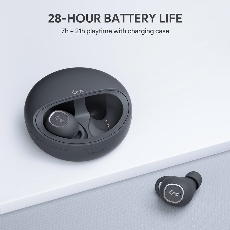 AUKEY Wireless Fast Charging Earbuds Volume Control Black