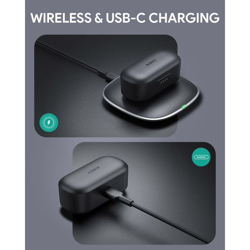 AUKEY EP-T21P Wireless Charging Earbuds 10mm Drivers IPX6