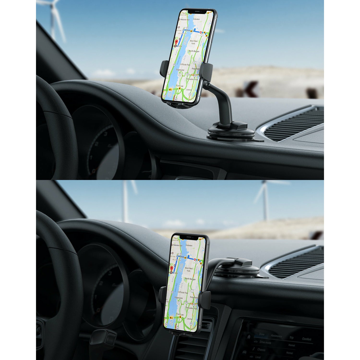 AUKEY Car Phone Holder Dashboard HD C50 Black Gray
