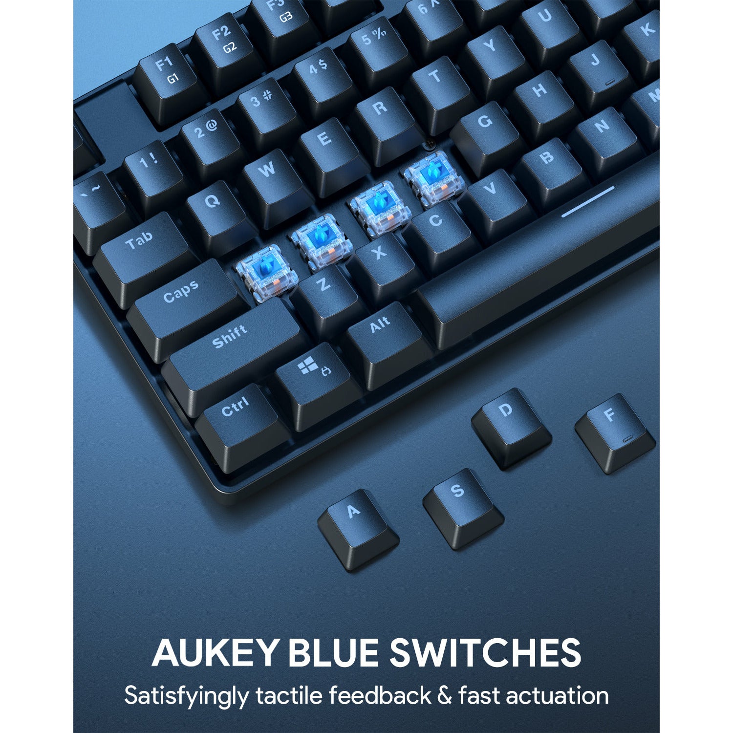 AUKEY KMG16 Mechanical Keyboard Blue Switches 104key