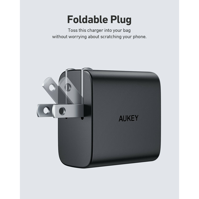 AUKEY PA-F3S Swift Charger Mix 32W Dual-Port Cube Plug Power
