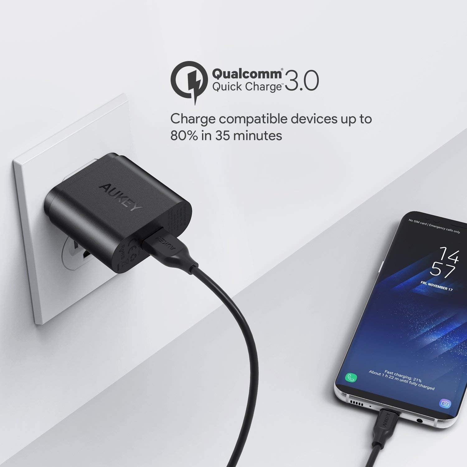 AUKEY Accel PA-T9 Qualcomm Quick Charge 3.0 (Best Seller）