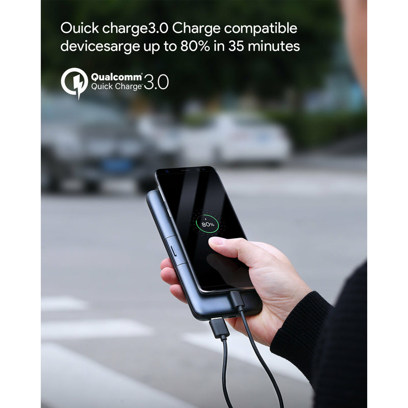 Qi Wireless Charging Pad and usb Power Bank (10000mAh)
