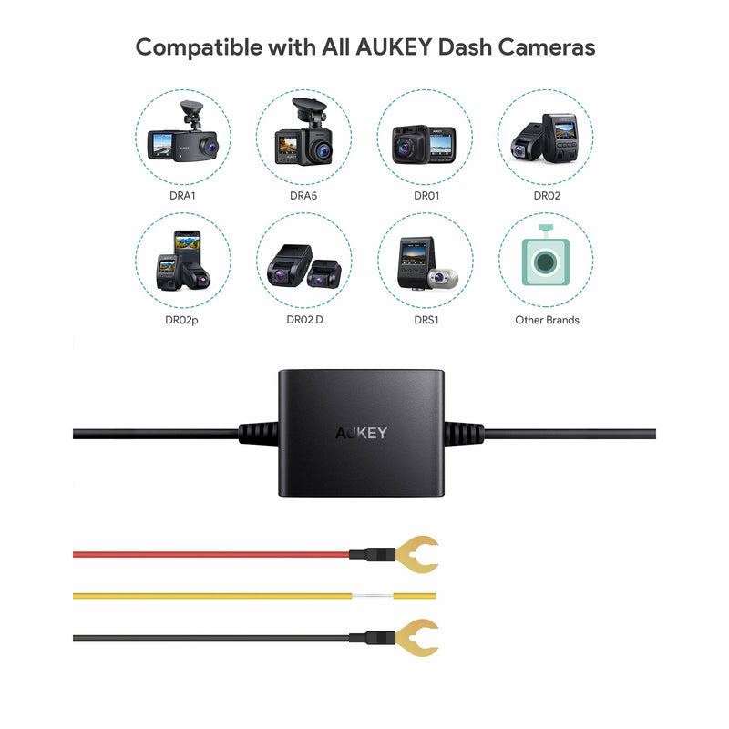 AUKEY Dash Cam Hardwire Kit with Motion Detection Sensor Parking Mode Cable  Dashboard Camera Hardwire Kit for DR01, DR02, DRA1, DRA5, DRS1, DR02P & DR  - Italy, New - The wholesale platform
