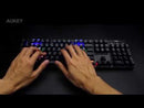 AUKEY KM-G6 Wired Keyboard Mechanical For Windows Gaming PC 104 Keys